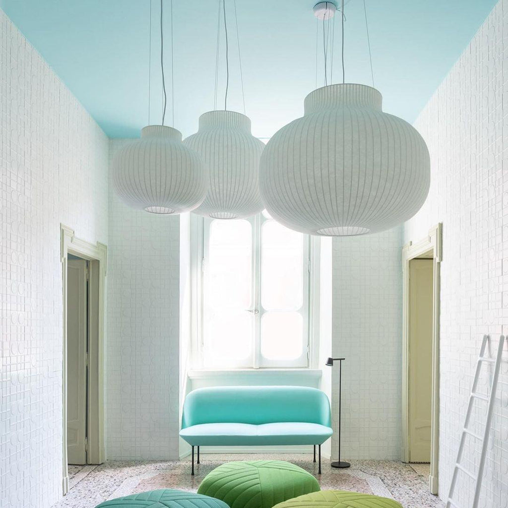 Lampe Pendante Abat-jour en Soie Pliée Courbée Moderne Minimaliste - Neutralighting