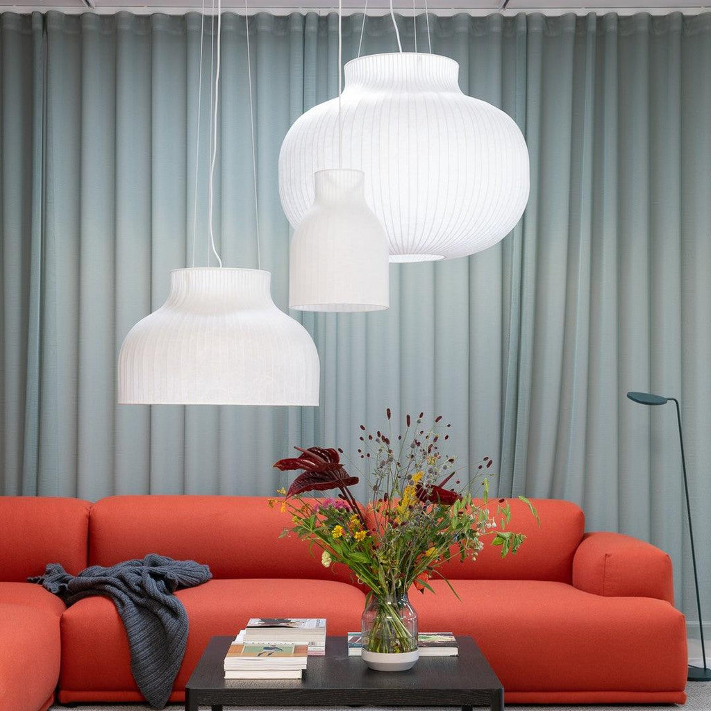Lampe Pendante Abat-jour en Soie Pliée Courbée Moderne Minimaliste - Neutralighting