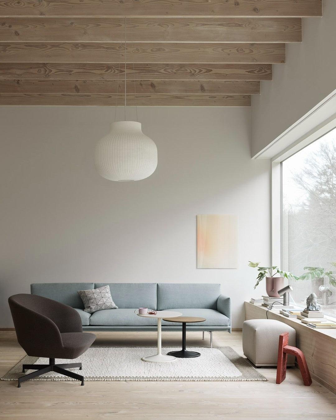 Lampe Pendante Abat-jour en Soie Pliée Courbée Moderne Minimaliste - Neutralighting