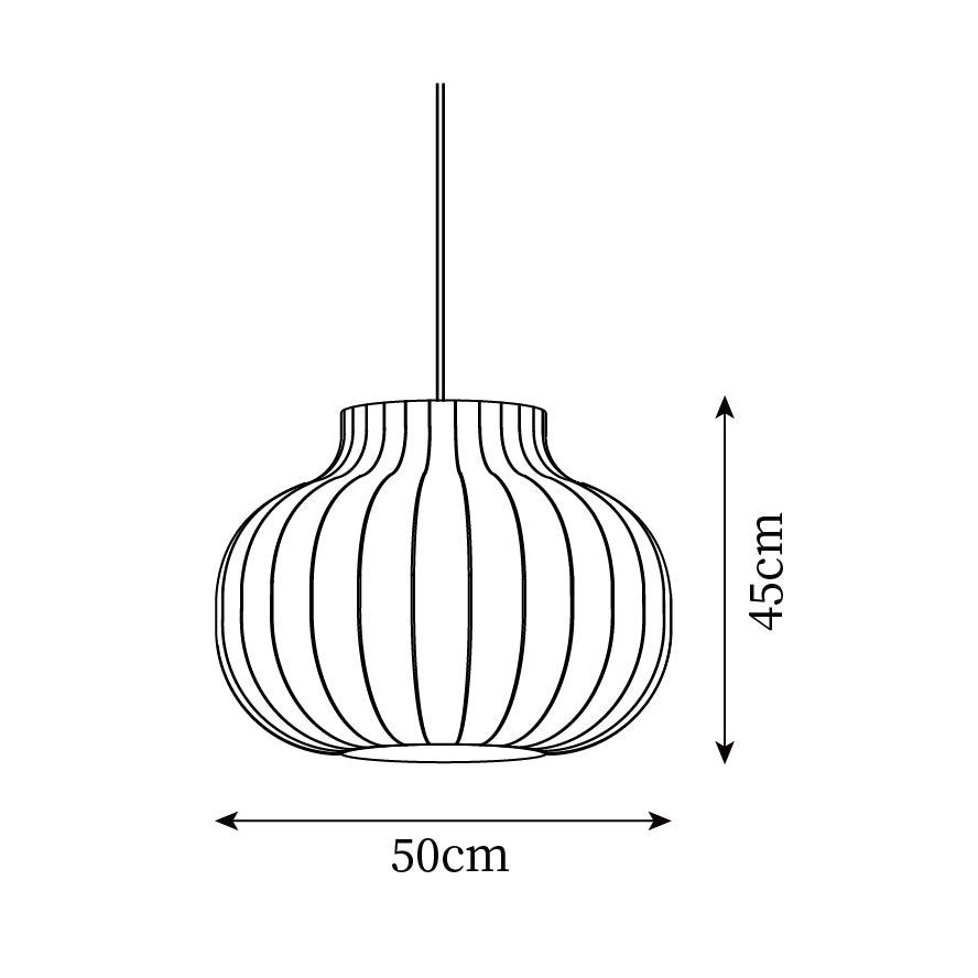 Lampe Pendante Abat-jour en Soie Pliée Courbée Moderne Minimaliste - Neutralighting