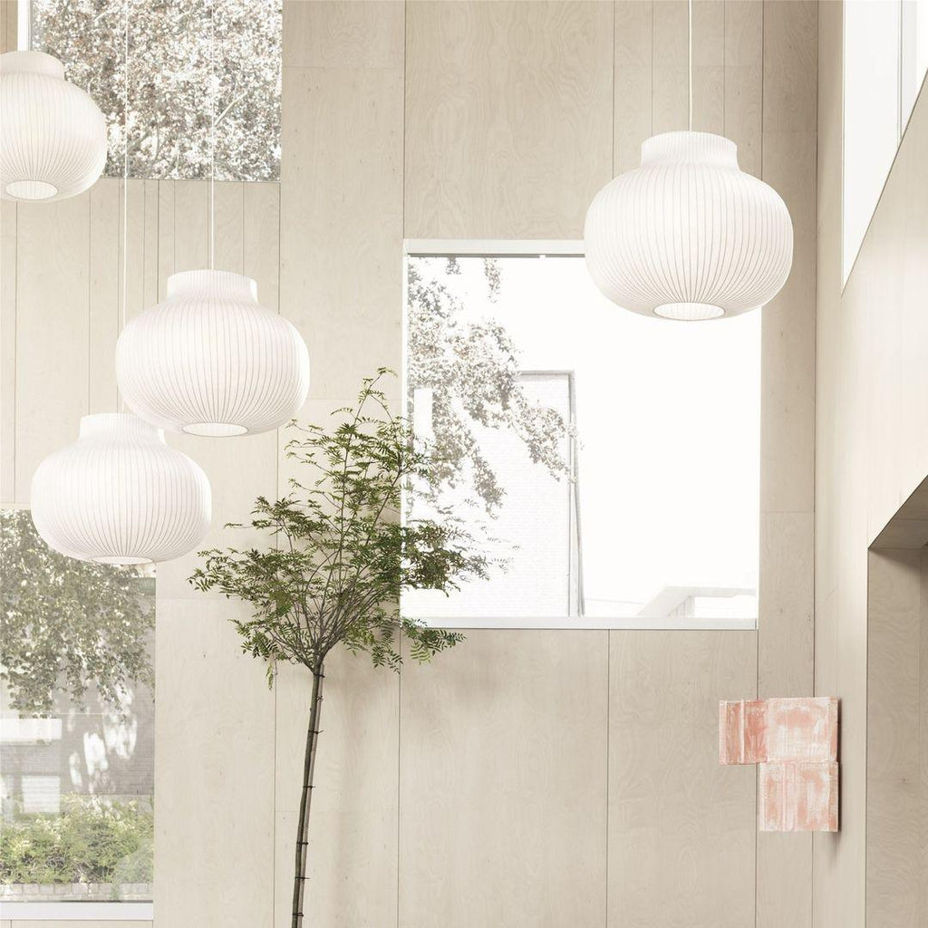Lampe Pendante Abat-jour en Soie Pliée Courbée Moderne Minimaliste - Neutralighting