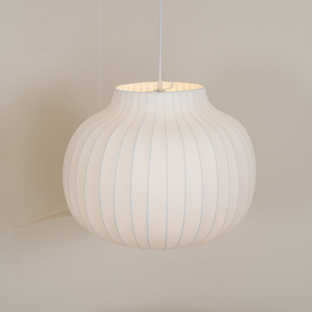Lampe Pendante Abat-jour en Soie Pliée Courbée Moderne Minimaliste - Neutralighting