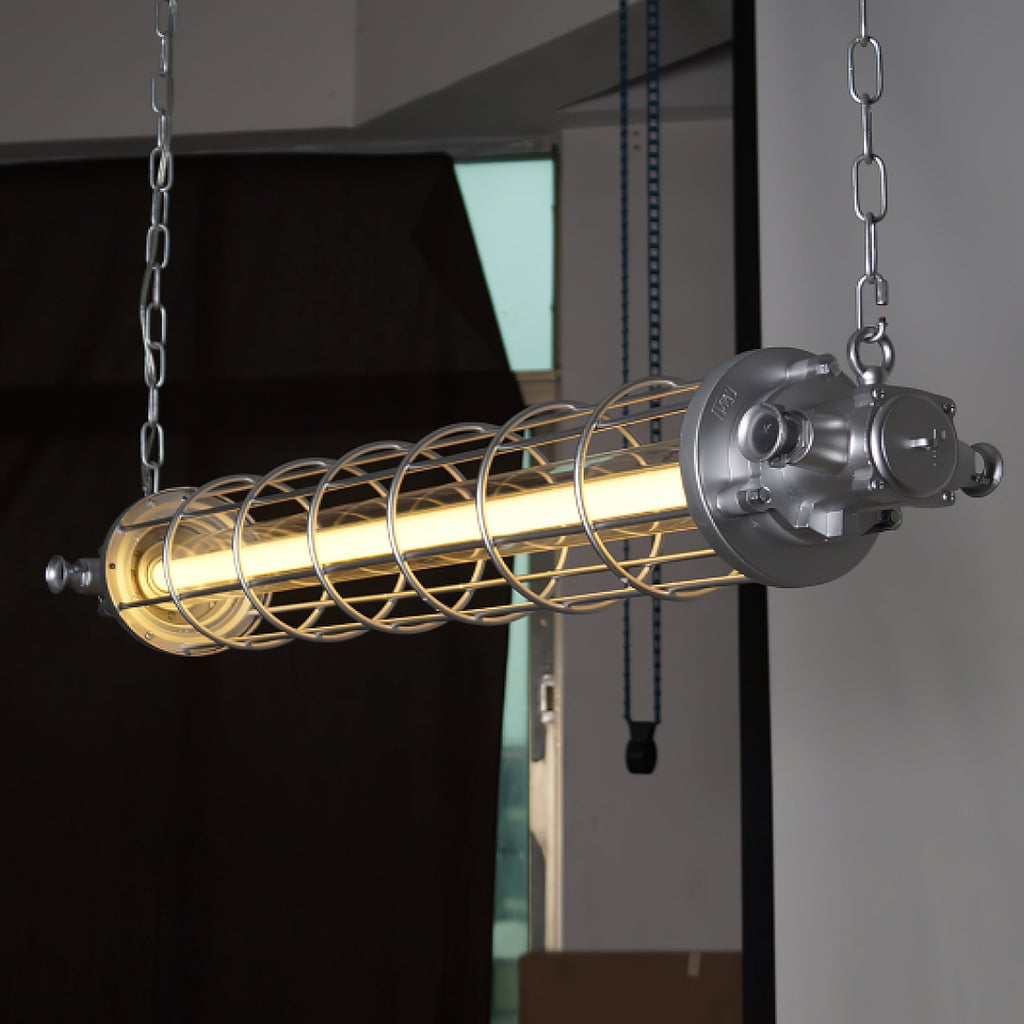 Ephael Moderne Ancien Minimaliste Tube Métal Suspension - Neutralighting