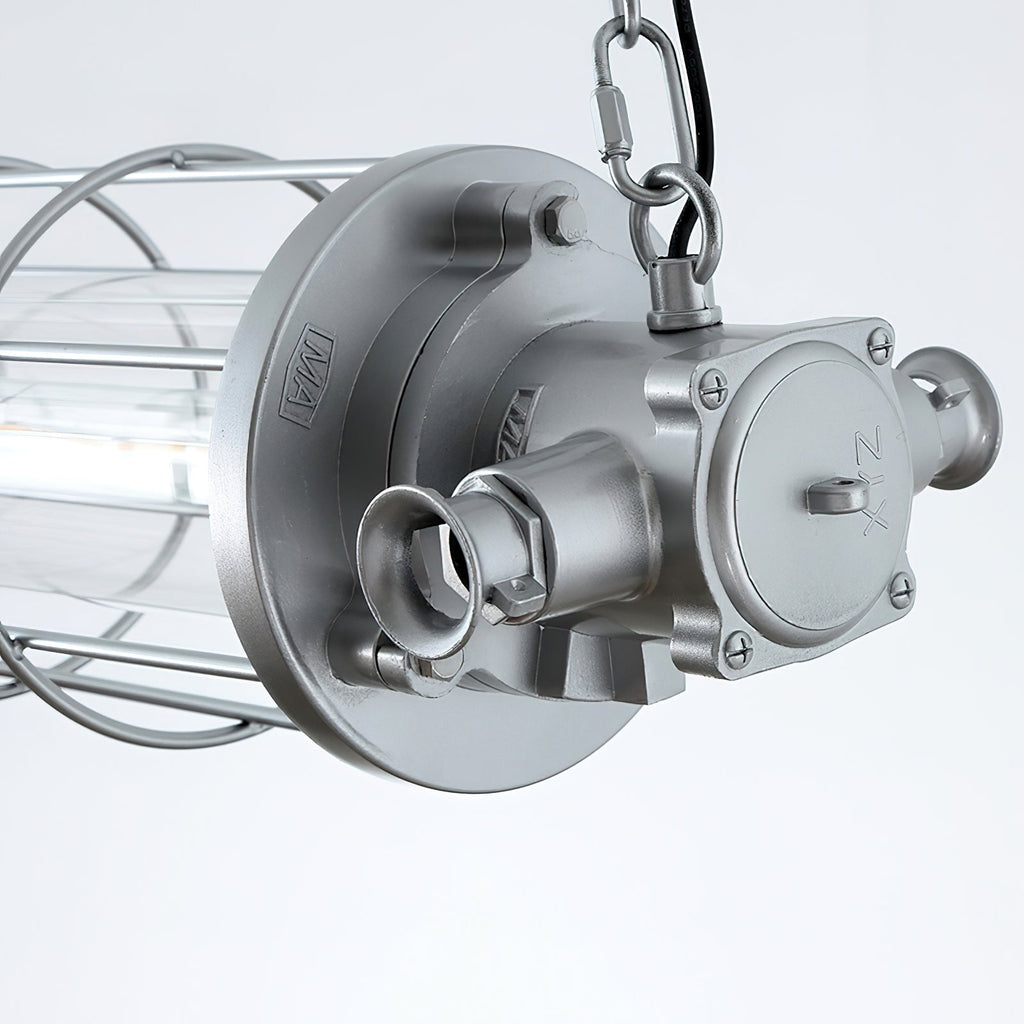 Ephael Moderne Ancien Minimaliste Tube Métal Suspension - Neutralighting