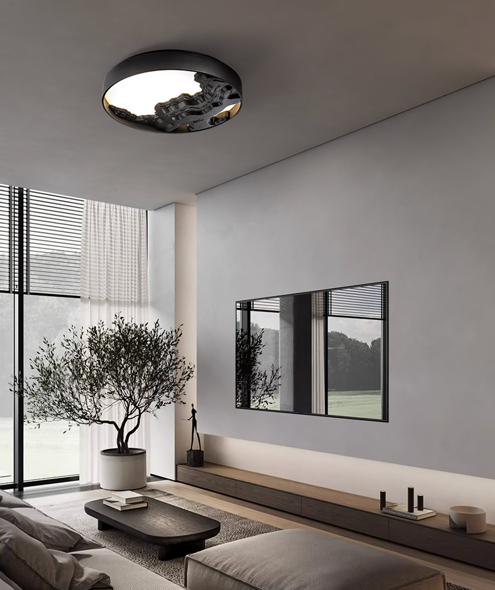 Lustra Plafonnier Bois Oriental Naturel - Neutralighting