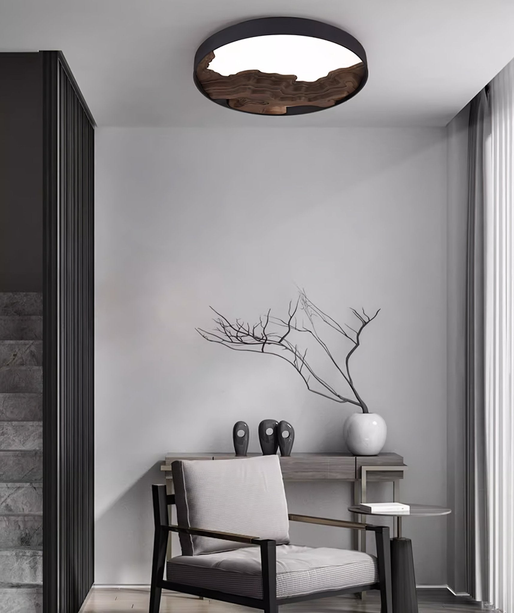 Lustra Plafonnier Bois Oriental Naturel - Neutralighting