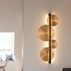 Lustra Applique Murale Dorée Circulaire Sculpturale - Neutralighting
