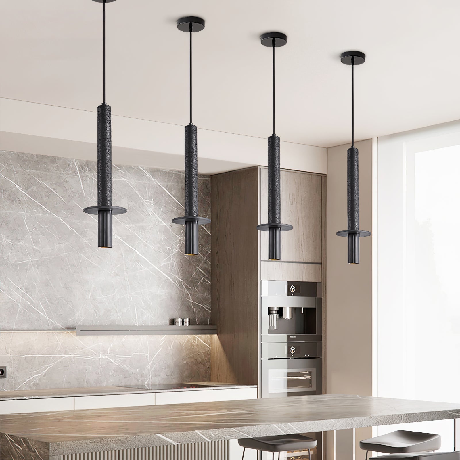 Avdoryra Suspension Double Cylindre en Travertin - Neutralighting