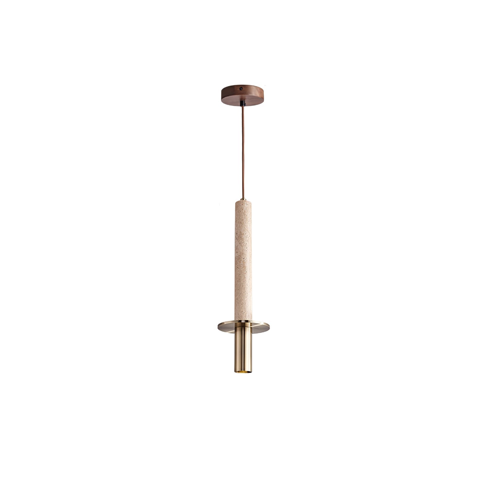 Avdoryra Suspension Double Cylindre en Travertin - Neutralighting