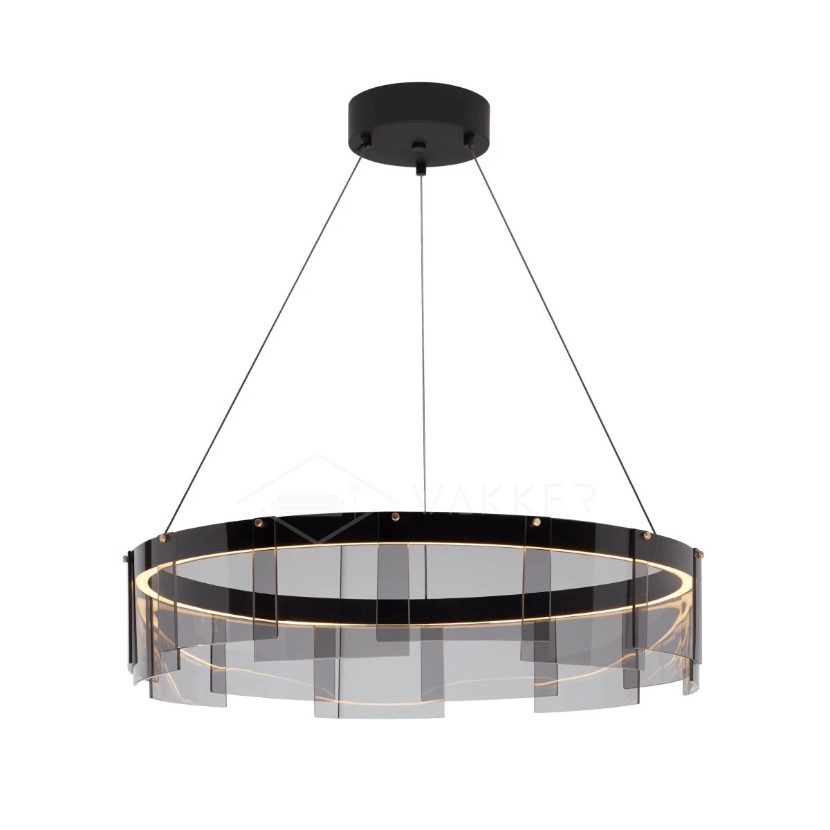 LustraChandelier LED Anneau en Noir Moderne - Neutralighting