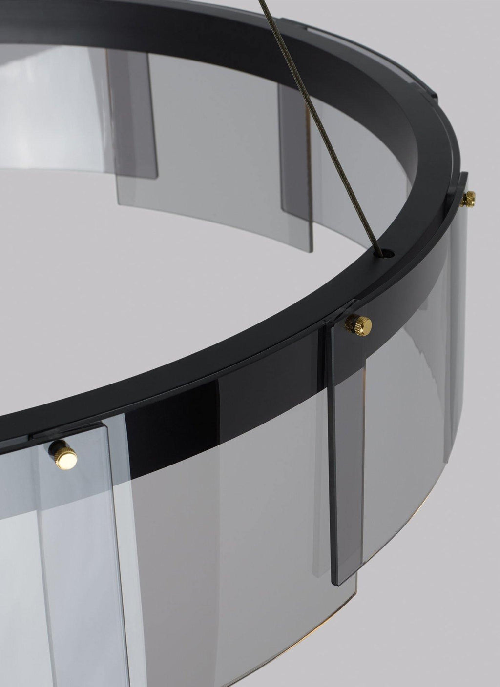 LustraChandelier LED Anneau en Noir Moderne - Neutralighting