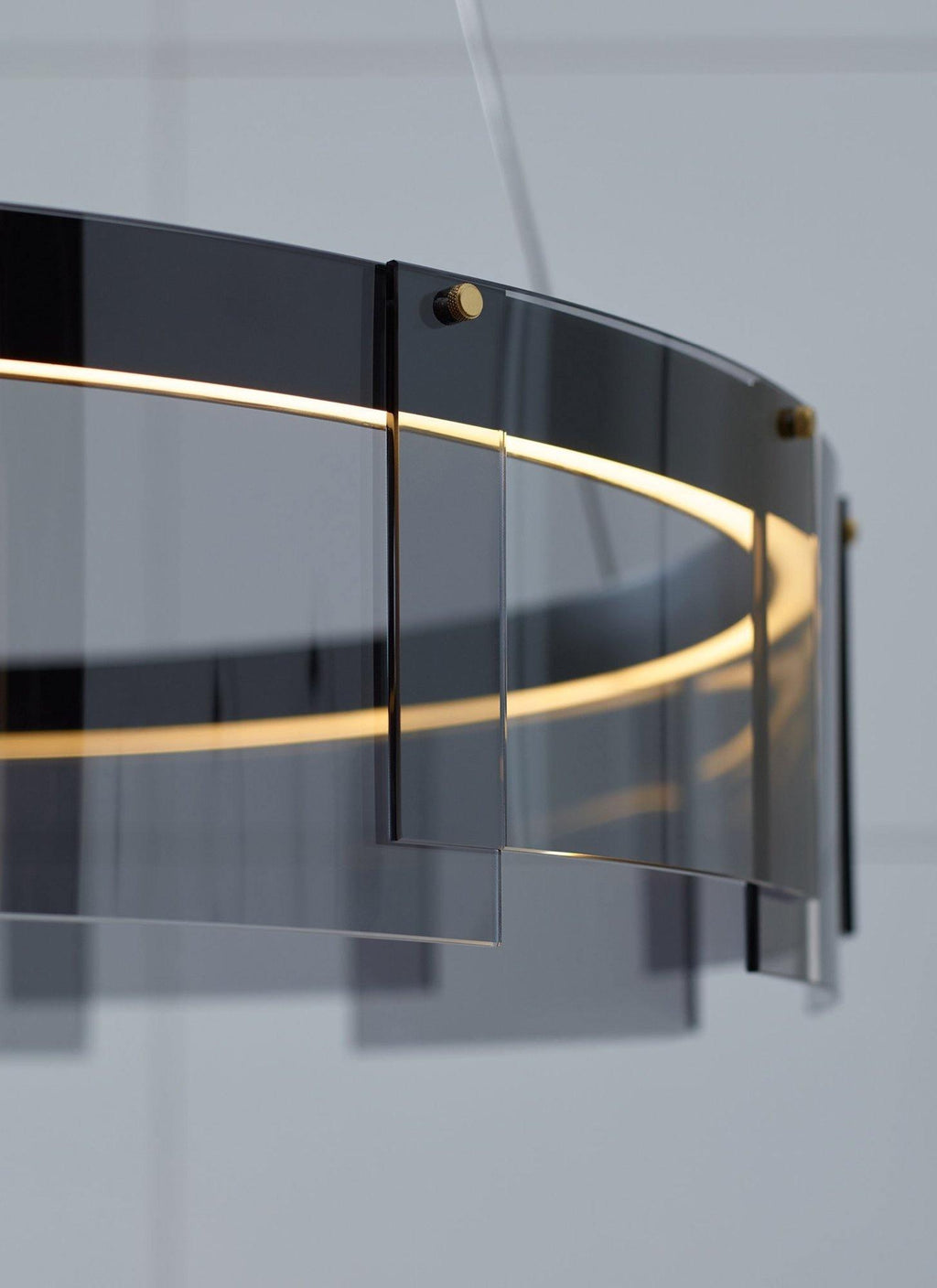 LustraChandelier LED Anneau en Noir Moderne - Neutralighting