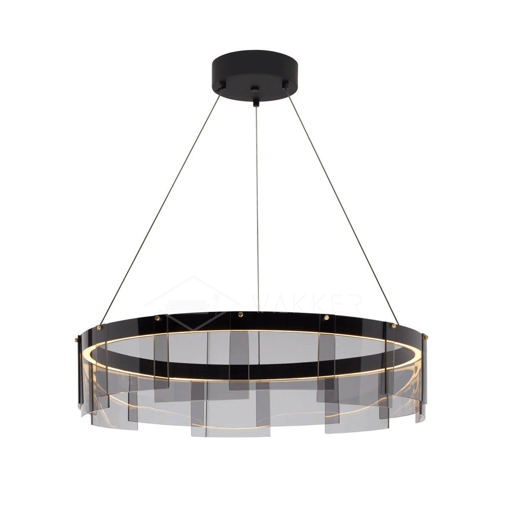 LustraChandelier LED Anneau en Noir Moderne - Neutralighting
