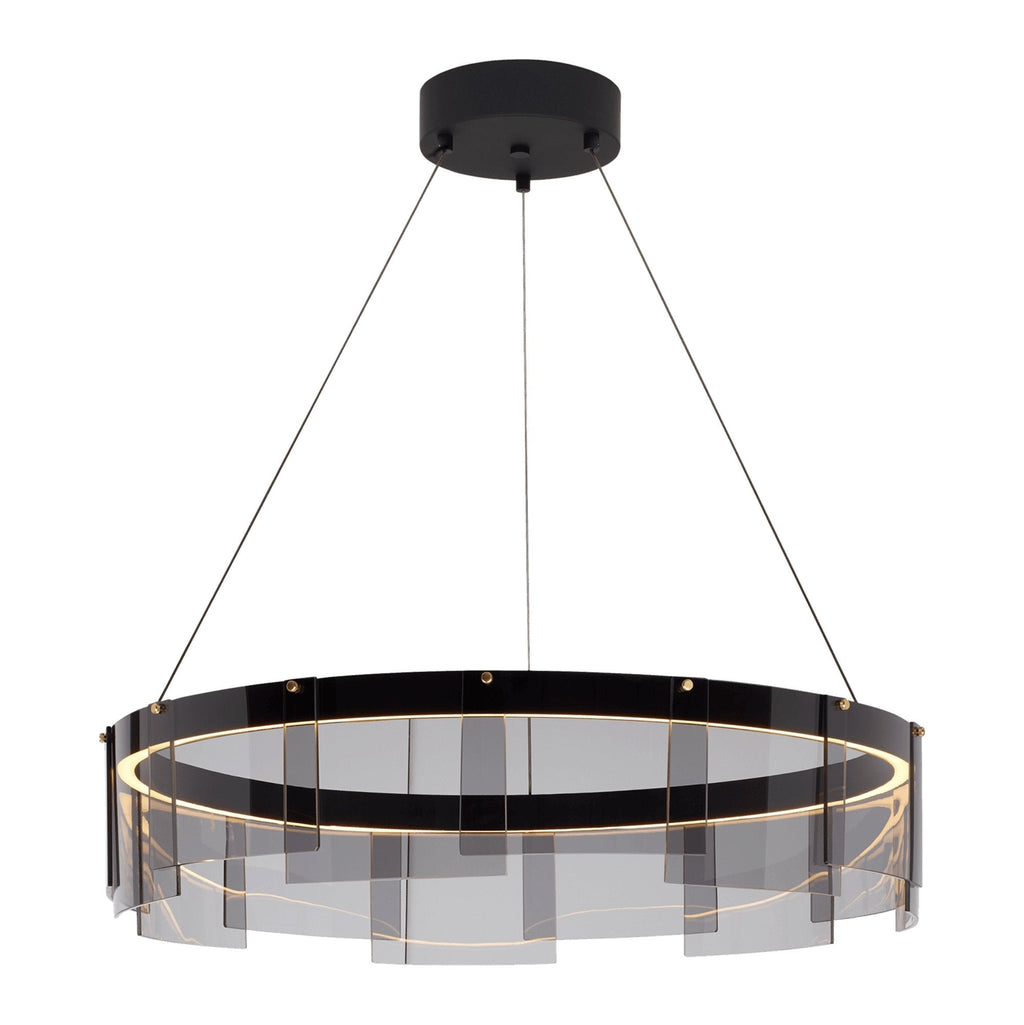LustraChandelier LED Anneau en Noir Moderne - Neutralighting