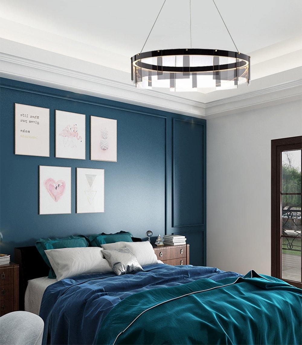 LustraChandelier LED Anneau en Noir Moderne - Neutralighting