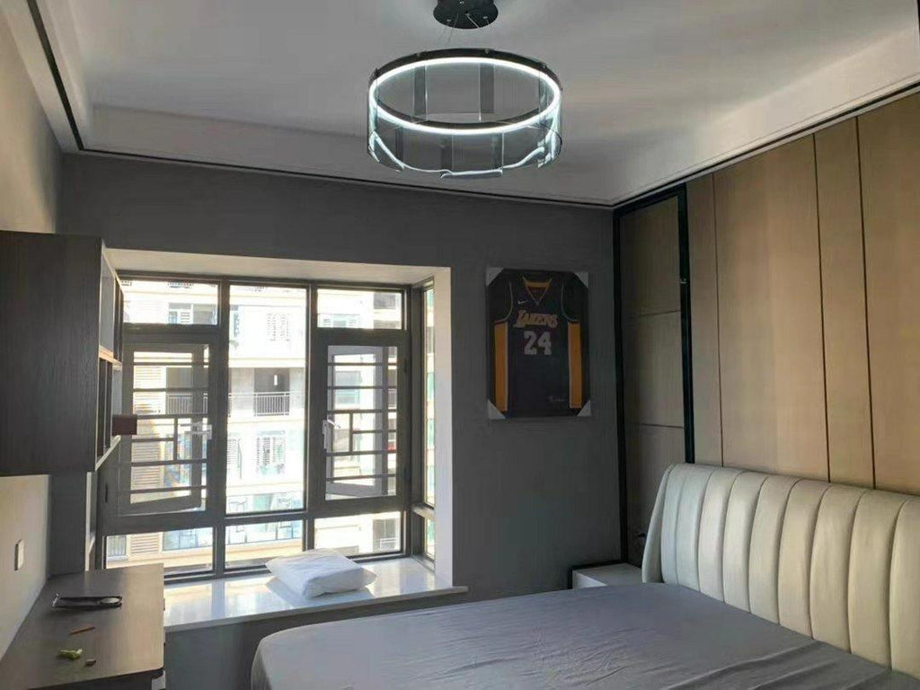 LustraChandelier LED Anneau en Noir Moderne - Neutralighting