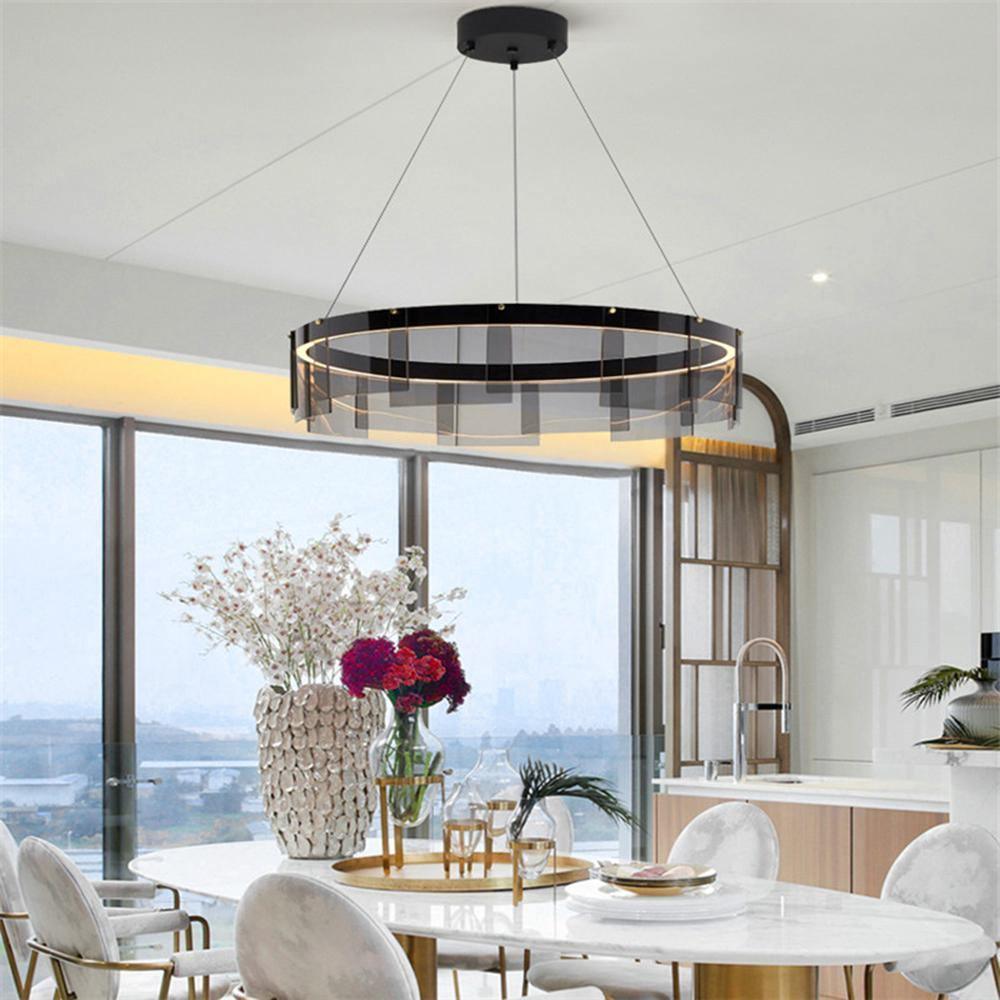 LustraChandelier LED Anneau en Noir Moderne - Neutralighting