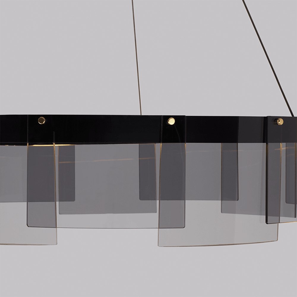 LustraChandelier LED Anneau en Noir Moderne - Neutralighting