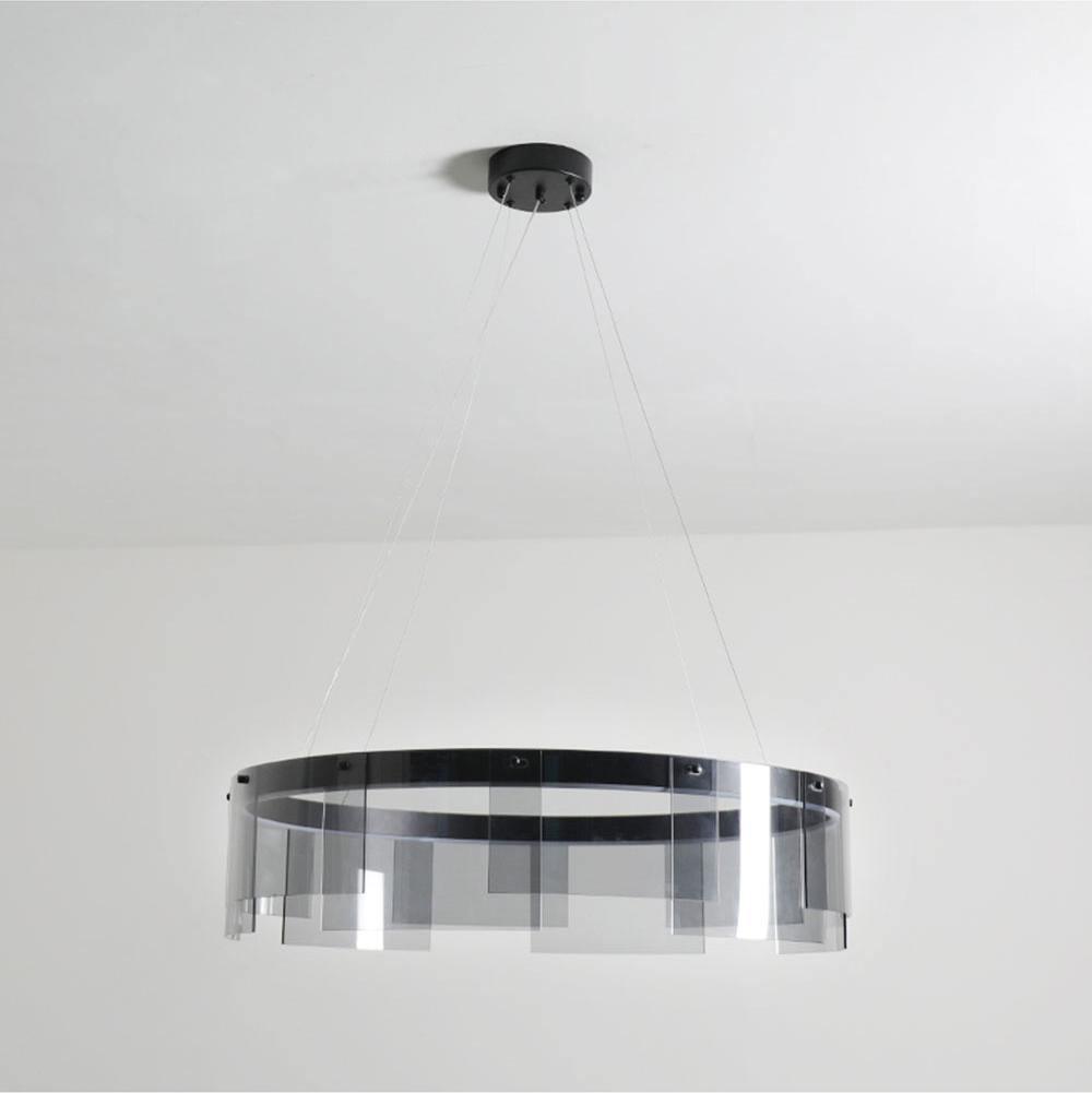 LustraChandelier LED Anneau en Noir Moderne - Neutralighting