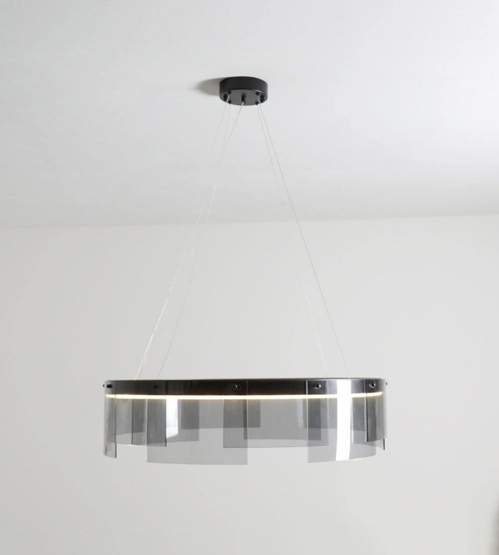 LustraChandelier LED Anneau en Noir Moderne - Neutralighting