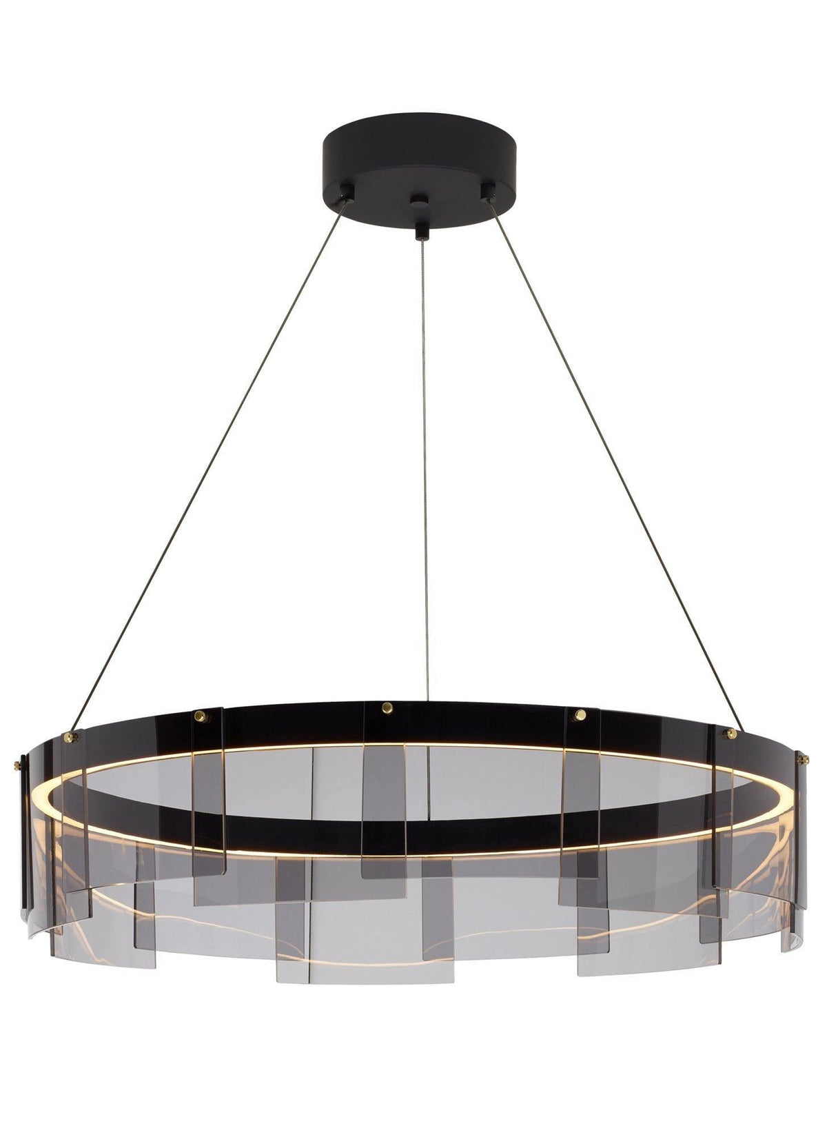 LustraChandelier LED Anneau en Noir Moderne - Neutralighting