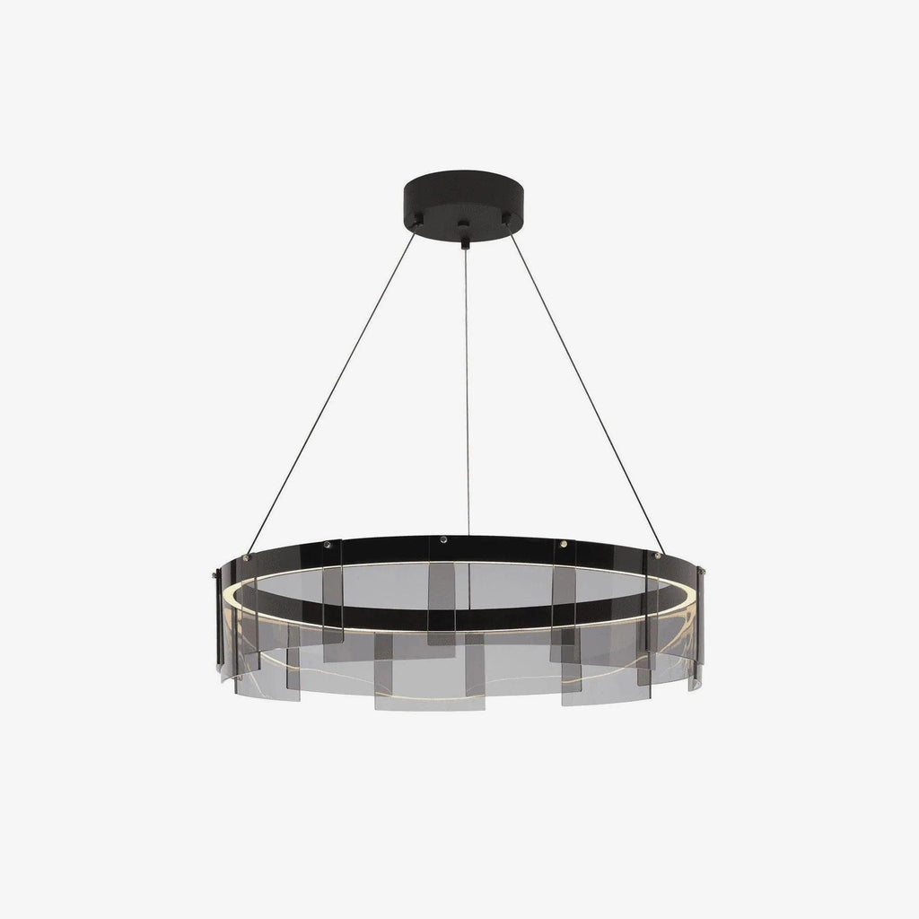 LustraChandelier LED Anneau en Noir Moderne - Neutralighting