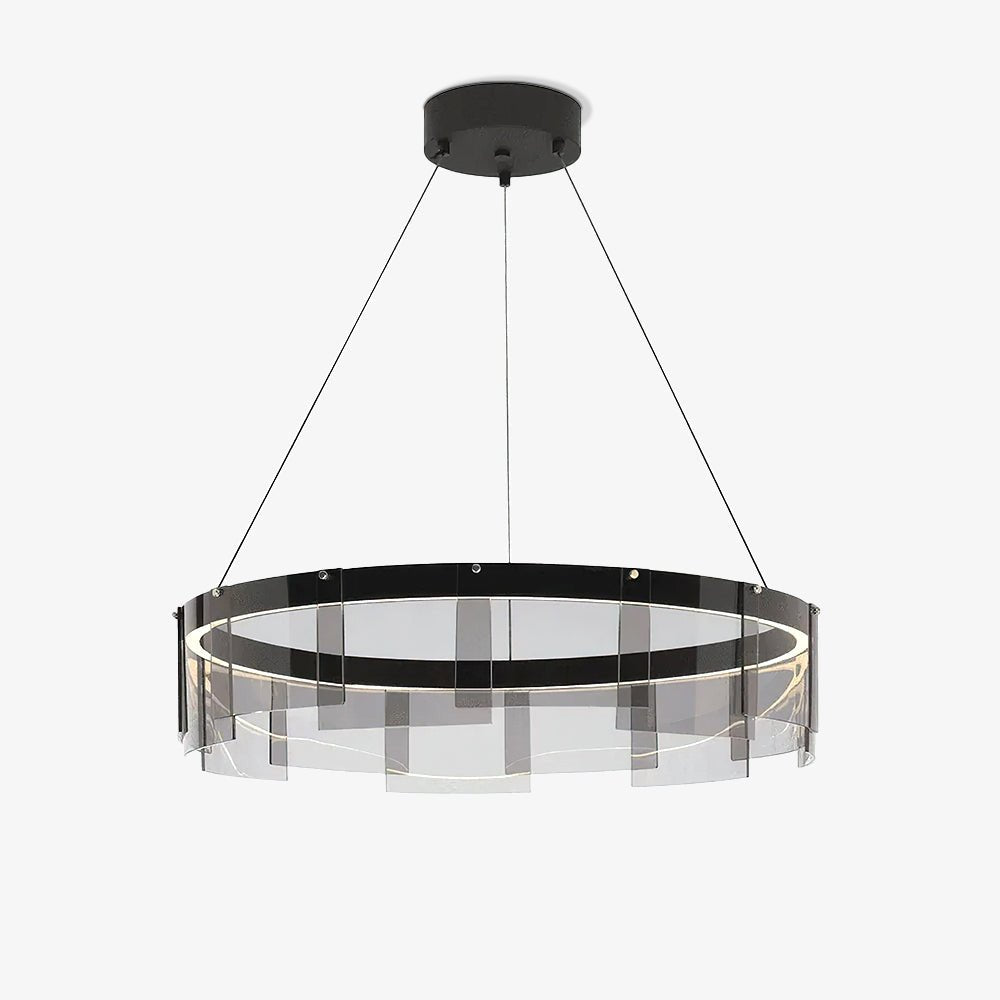 LustraChandelier LED Anneau en Noir Moderne - Neutralighting