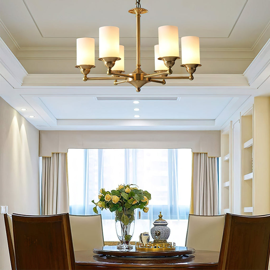 Idorara Postmodern Luxe Laiton Verre Lustre - Neutralighting