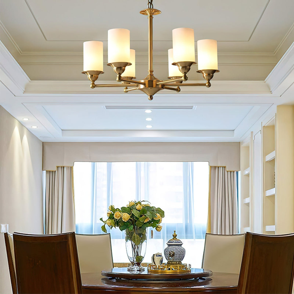 Idorara Postmodern Luxe Laiton Verre Lustre - Neutralighting