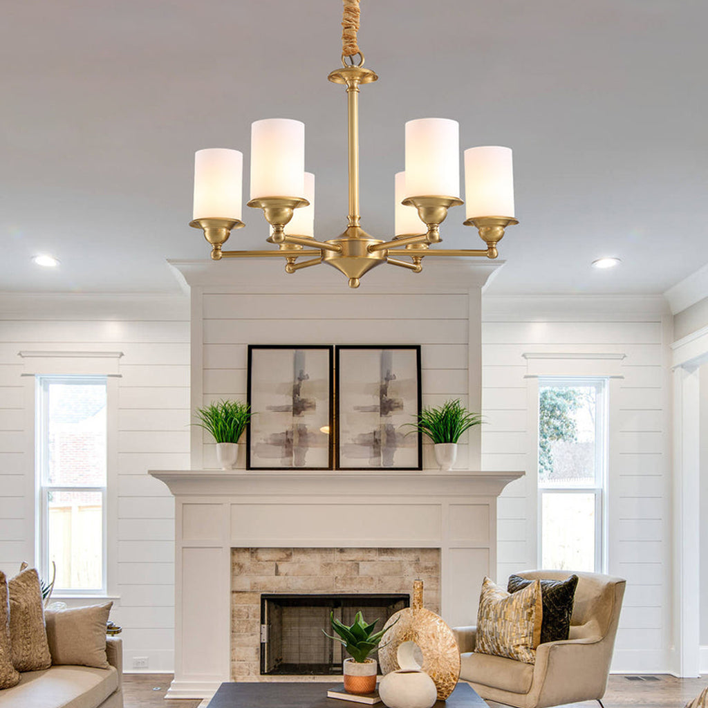 Idorara Postmodern Luxe Laiton Verre Lustre - Neutralighting
