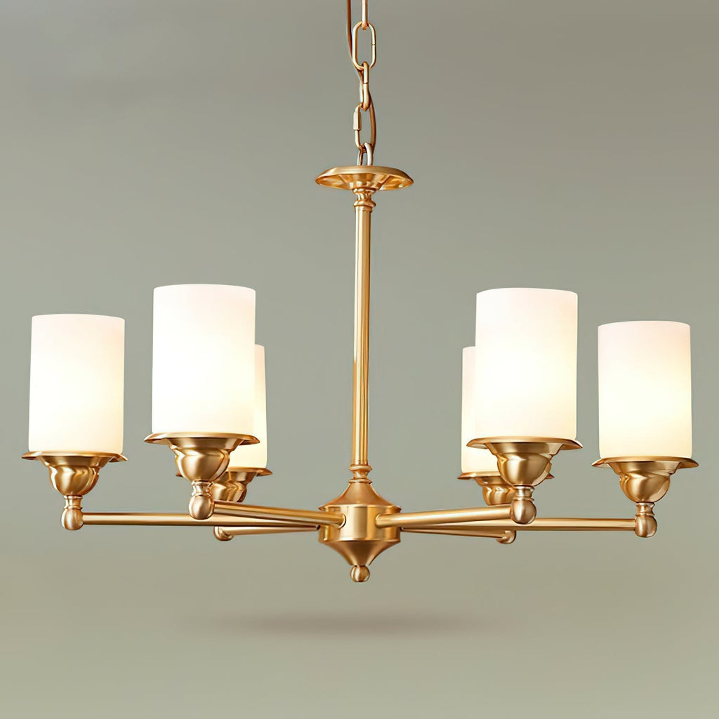 Idorara Postmodern Luxe Laiton Verre Lustre - Neutralighting