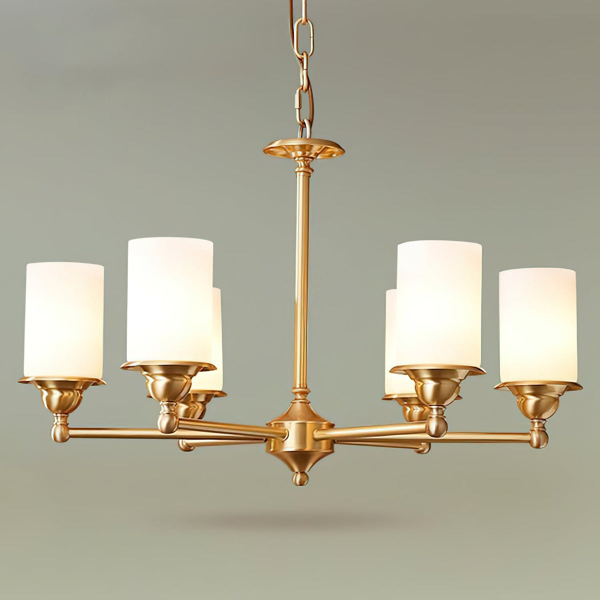 Idorara Postmodern Luxe Laiton Verre Lustre - Neutralighting