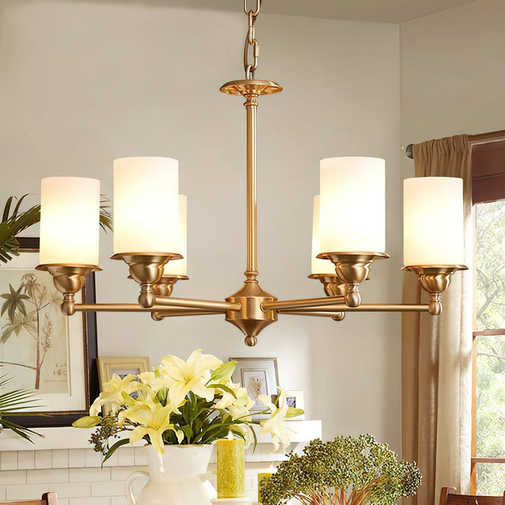 Idorara Postmodern Luxe Laiton Verre Lustre - Neutralighting