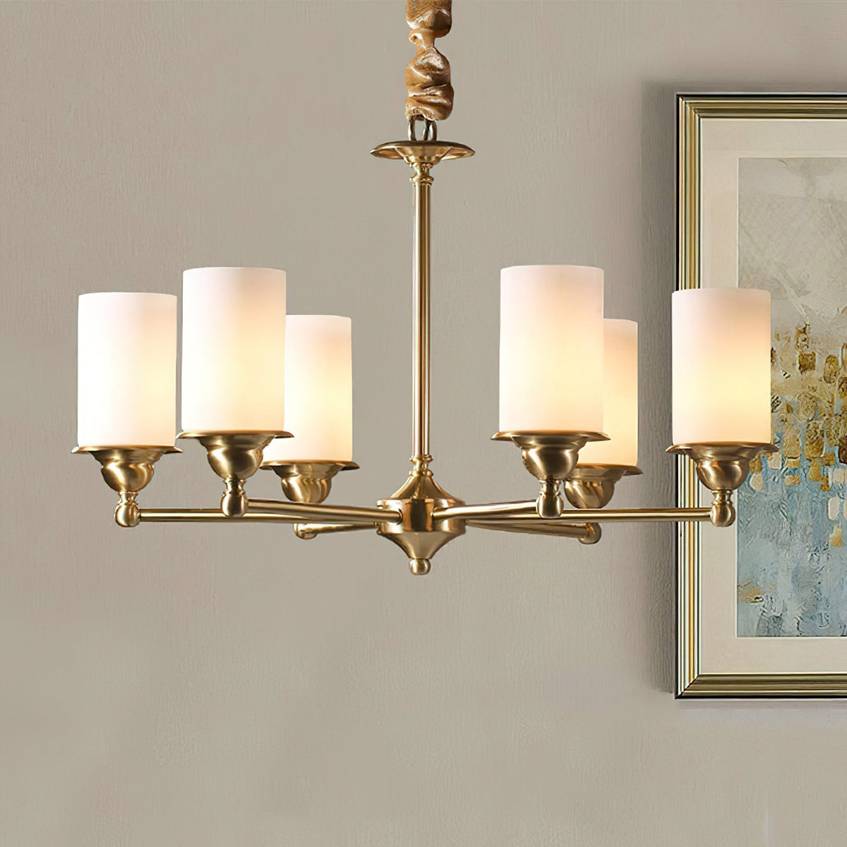 Idorara Postmodern Luxe Laiton Verre Lustre - Neutralighting