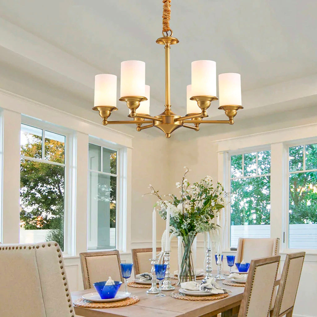 Idorara Postmodern Luxe Laiton Verre Lustre - Neutralighting