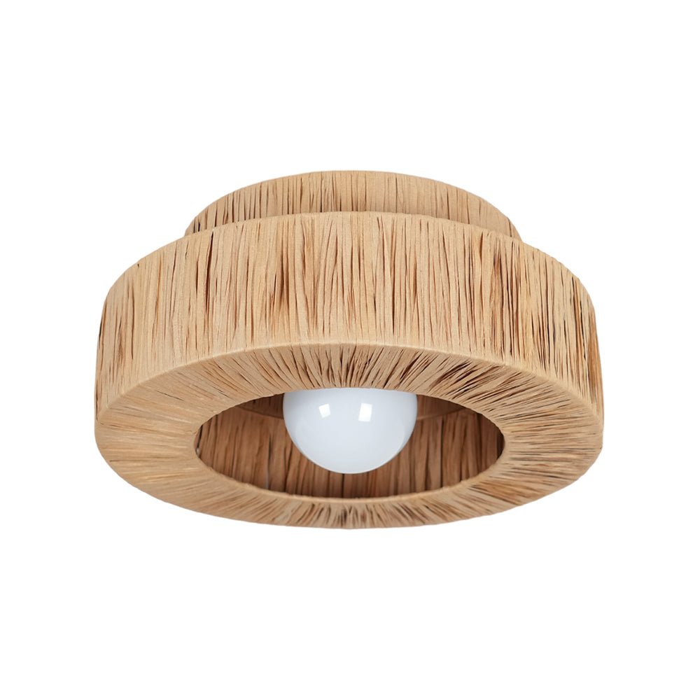 Ilthean Plafonnier artistique en paille naturelle - Neutralighting