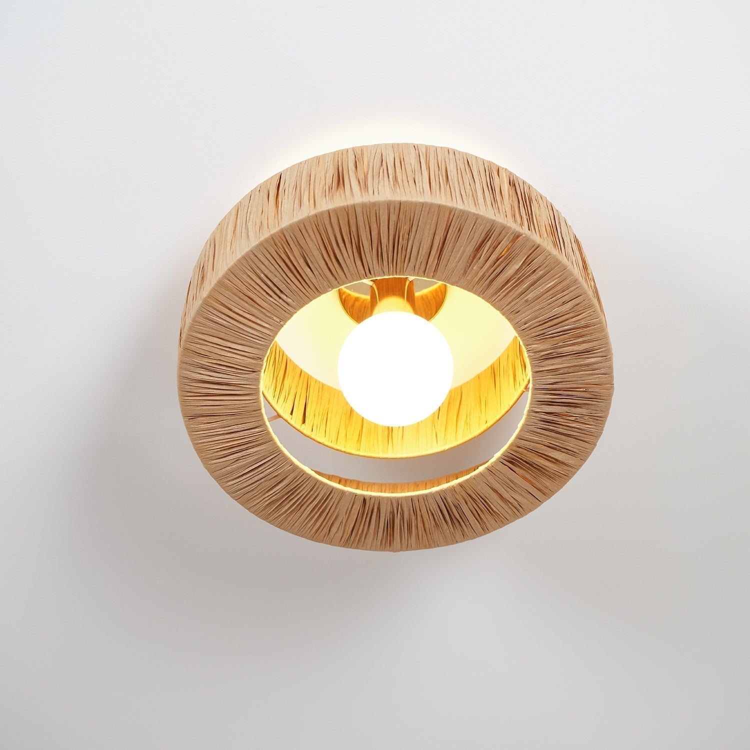 Ilthean Plafonnier artistique en paille naturelle - Neutralighting