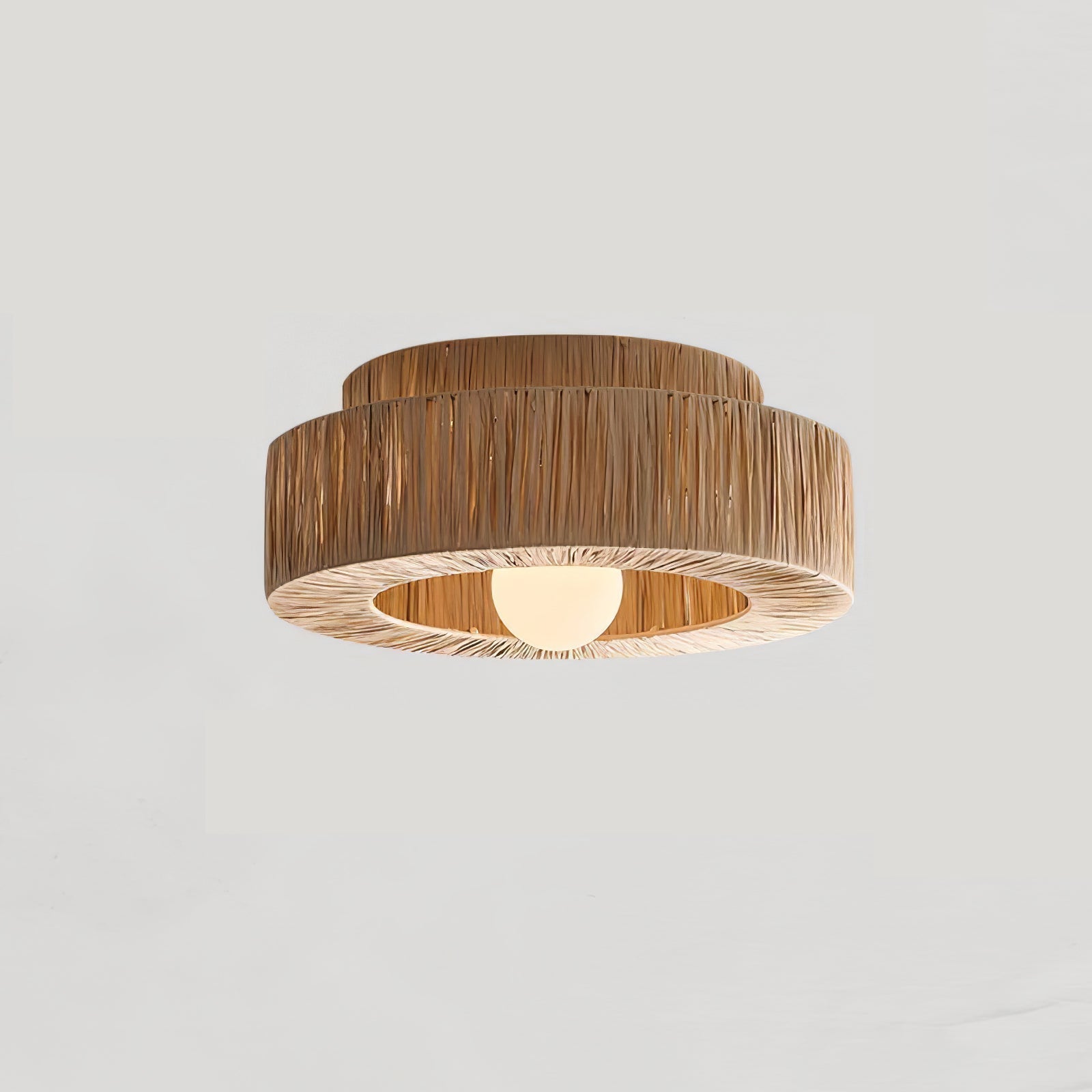Ilthean Plafonnier artistique en paille naturelle - Neutralighting