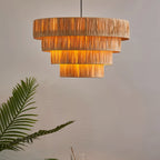 Thyra Lampe Pendante Paille Traditionnelle Rétro - Neutralighting