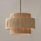 Thyra Lampe Pendante Paille Traditionnelle Rétro - Neutralighting