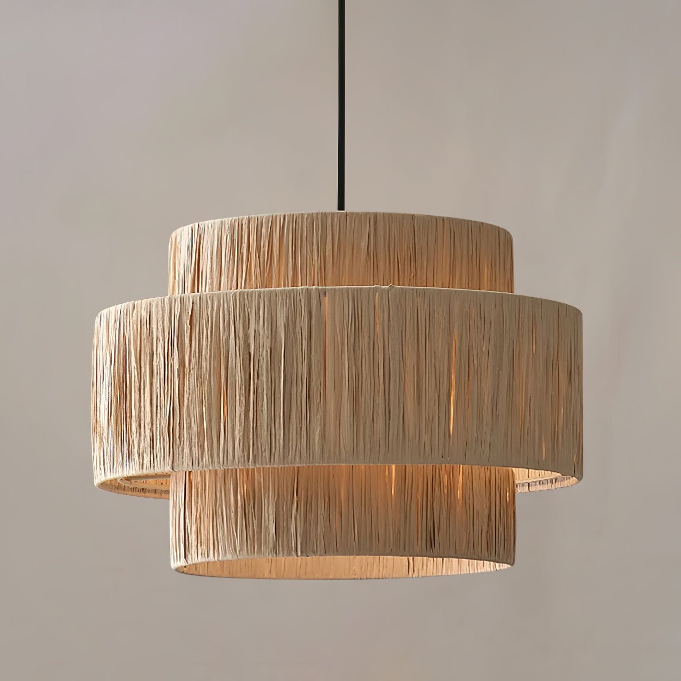 Thyra Lampe Pendante Paille Traditionnelle Rétro - Neutralighting