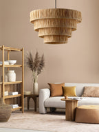 Thyra Lampe Pendante Paille Traditionnelle Rétro - Neutralighting