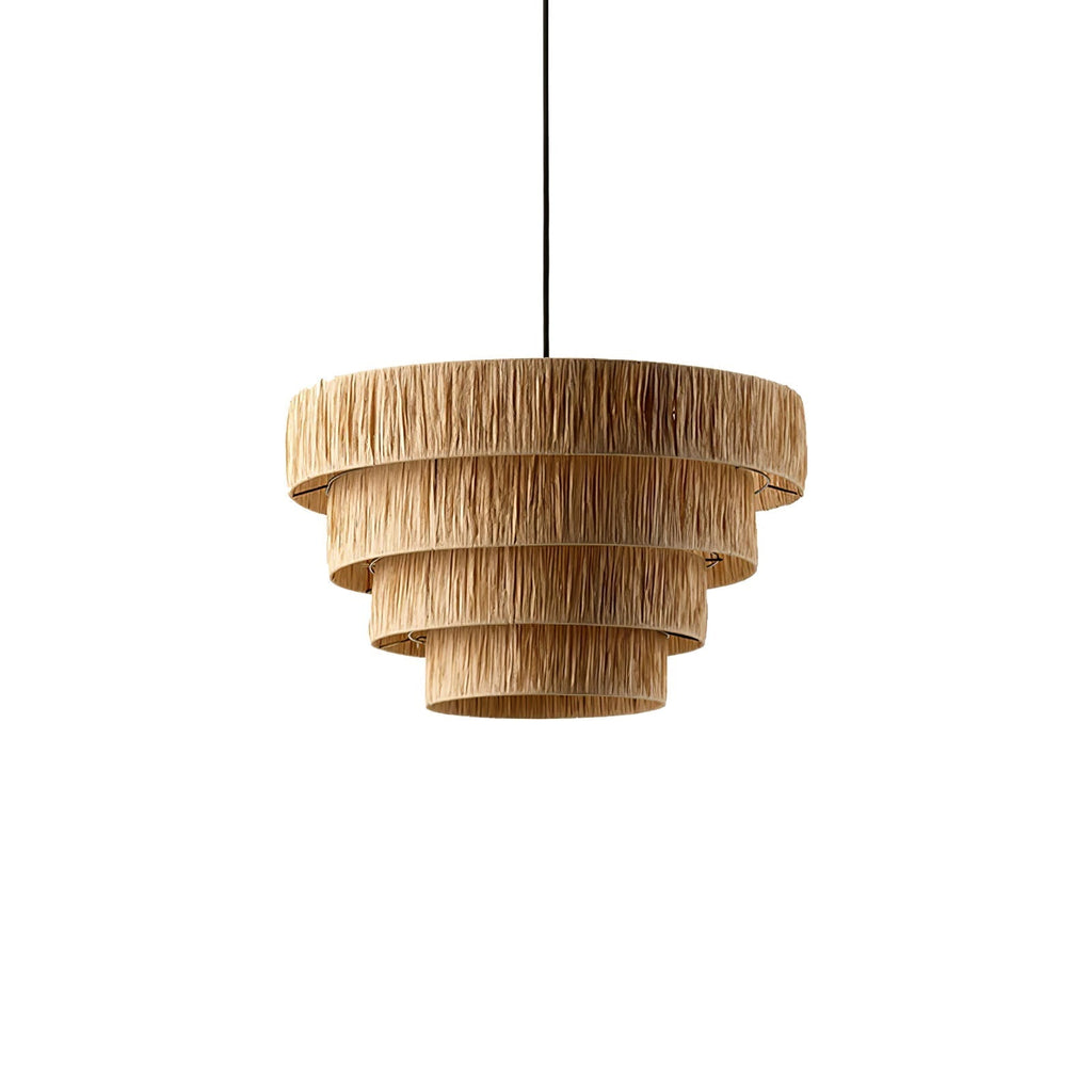 Thyra Lampe Pendante Paille Traditionnelle Rétro - Neutralighting