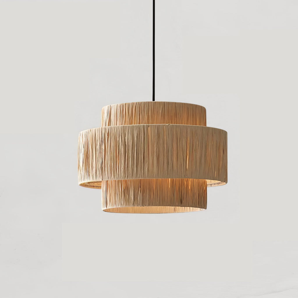 Thyra Lampe Pendante Paille Traditionnelle Rétro - Neutralighting