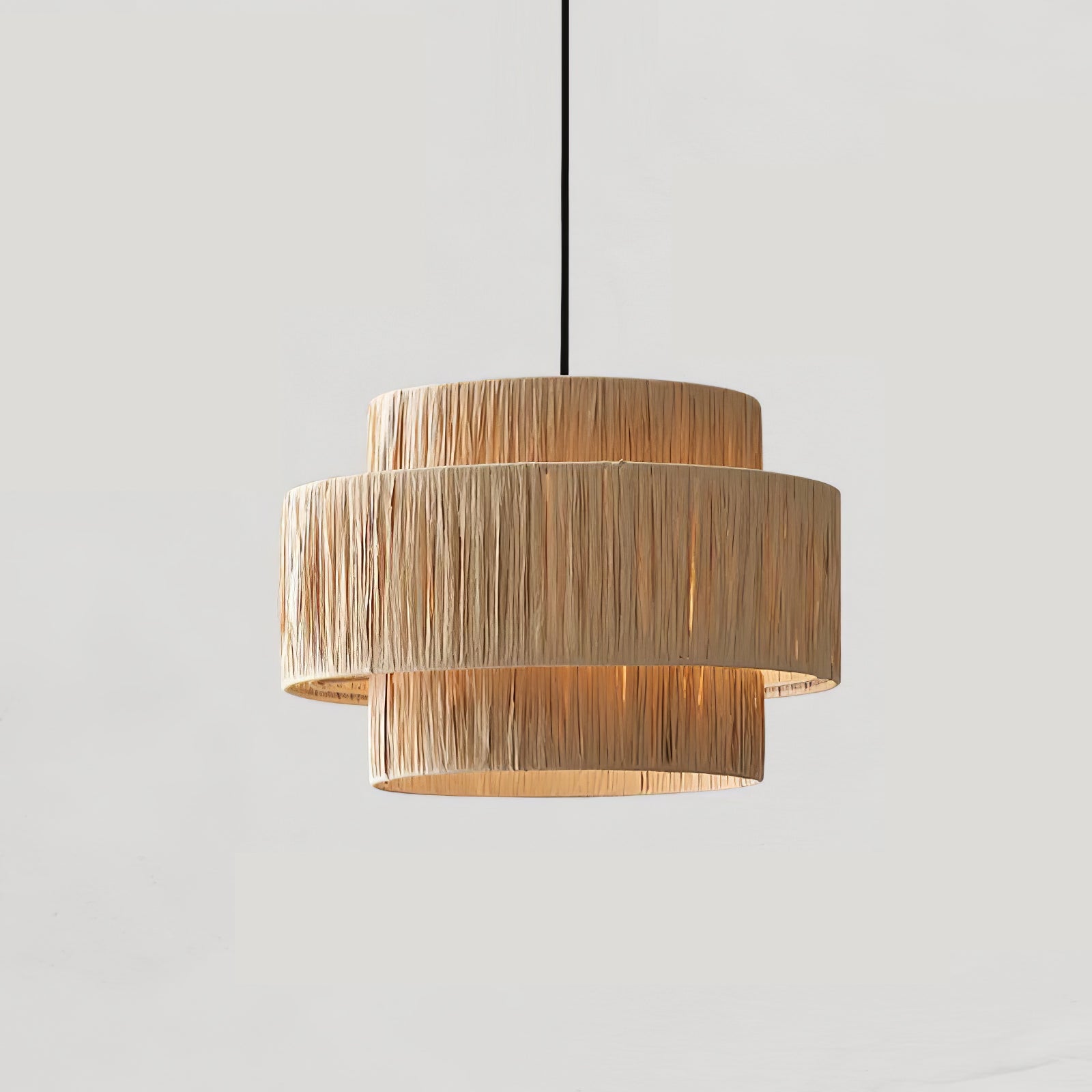 Thyra Lampe Pendante Paille Traditionnelle Rétro - Neutralighting