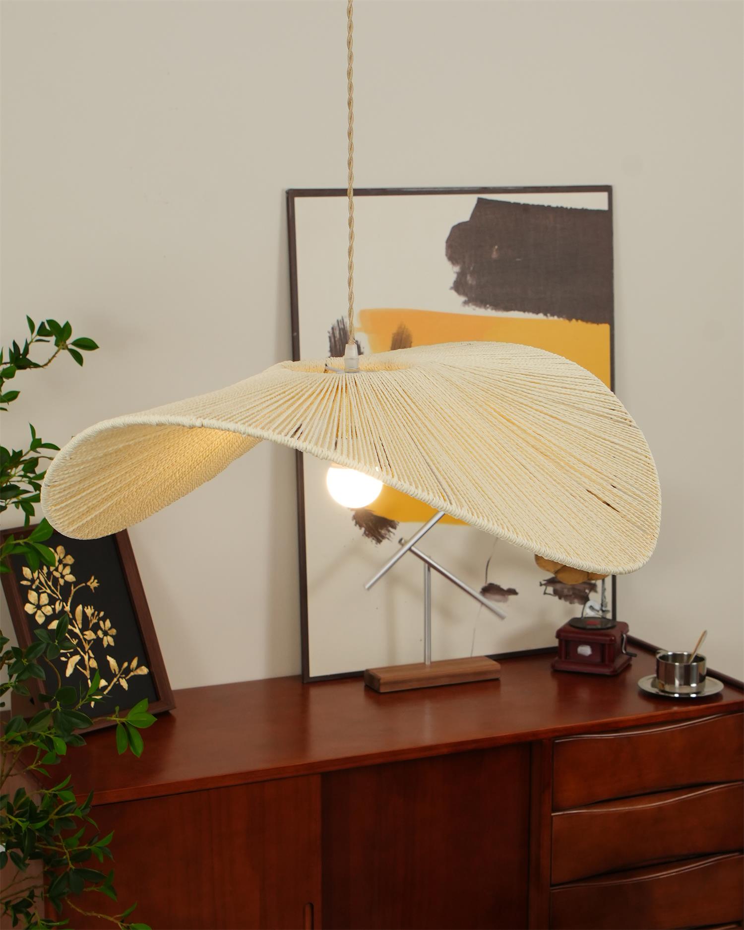 Solara Lampe Pendante Rattan Naturel Tissé à la Main - Neutralighting
