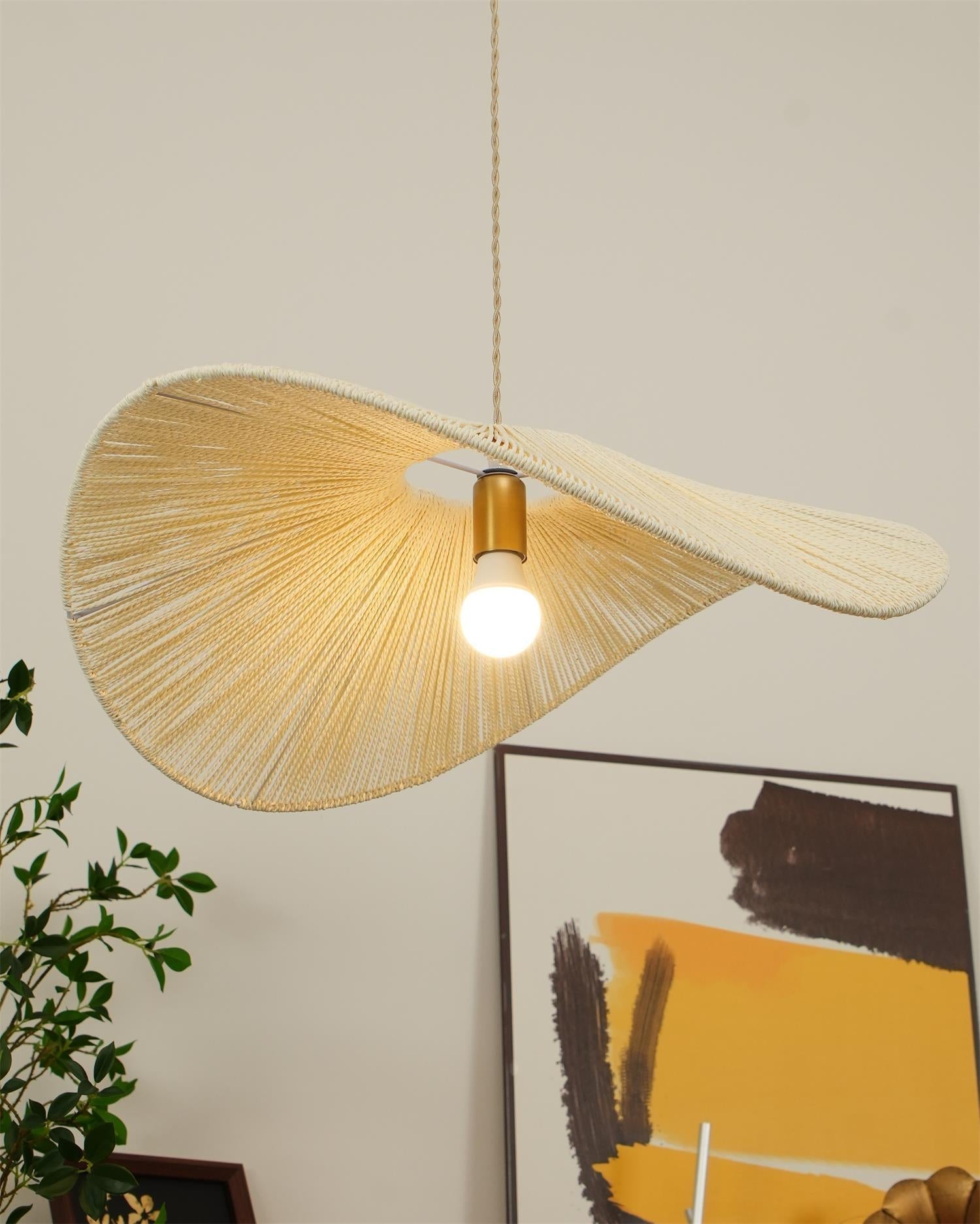 Solara Lampe Pendante Rattan Naturel Tissé à la Main - Neutralighting