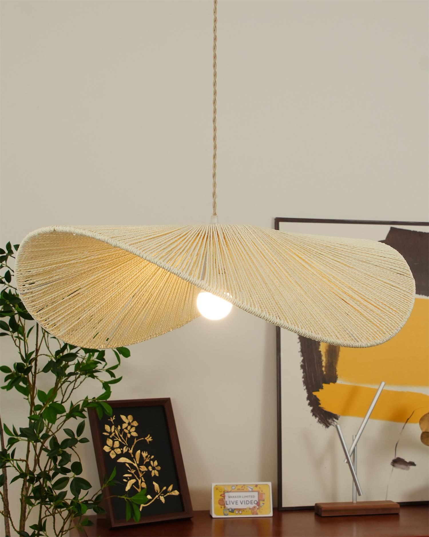 Solara Lampe Pendante Rattan Naturel Tissé à la Main - Neutralighting