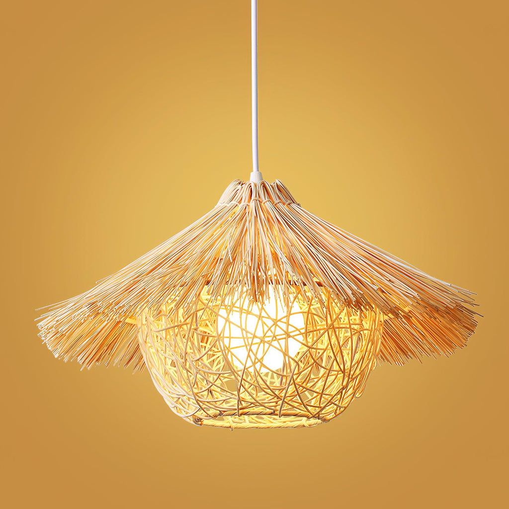 Catala Lampe Pendante en Rattan Chapeau de Paille - Neutralighting