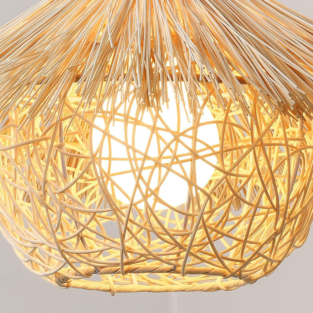 Catala Lampe Pendante en Rattan Chapeau de Paille - Neutralighting